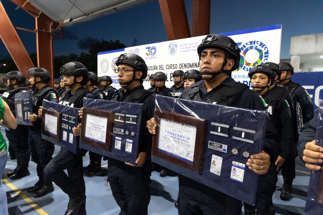 Culminan 38 elementos “Curso Básico Policial Equivalente” – H. Ayuntamiento de Solidaridad
